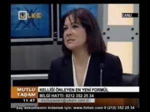 Prof. Dr. Meral Şaşoğlu Ülke TV Mutlu Yaşam programına konuk oldu ve saç dökülmesinde en güncel tedavi yöntemi olan Folixir tedavisini anlattı